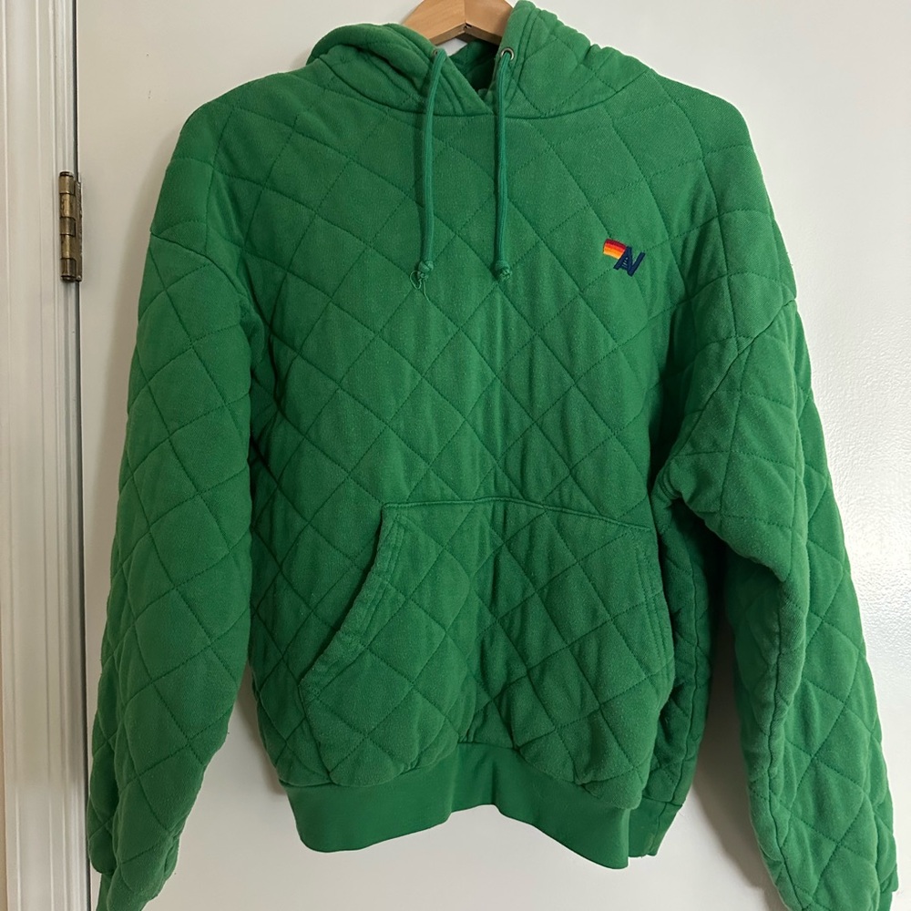 Aviator Nation Green Hoodie with Logo